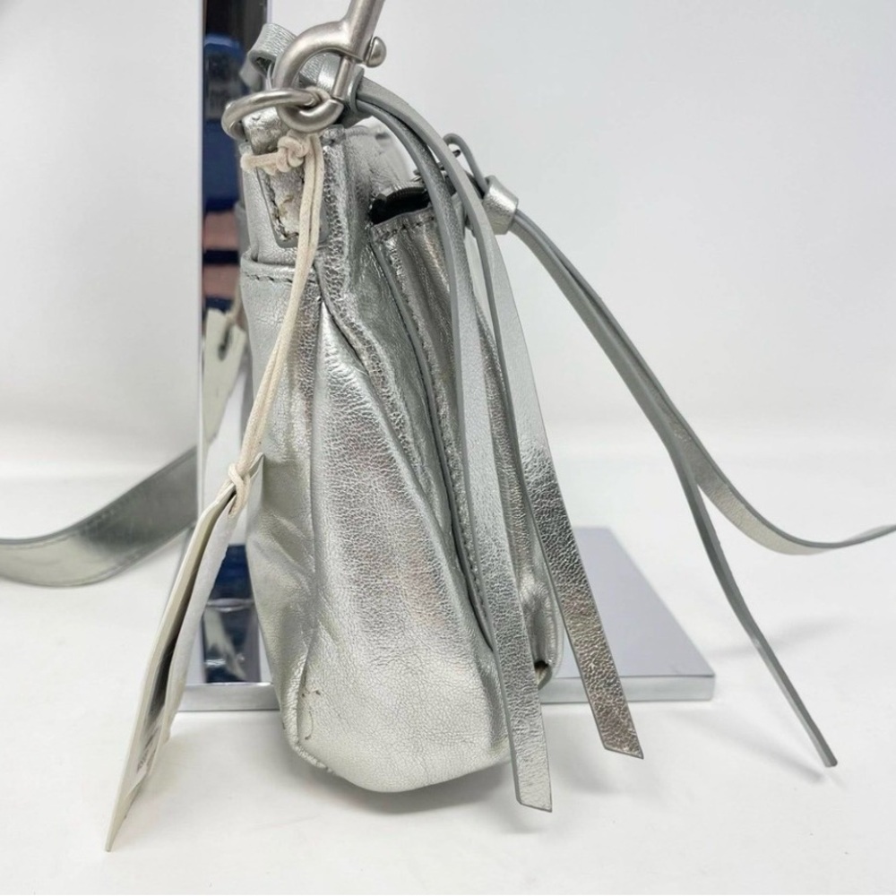 LUCKY BRAND Leather KODA Metallic SILVER Topanga CONVERTIBLE Shoulder Bag 🎉 - Picture 9 of 16